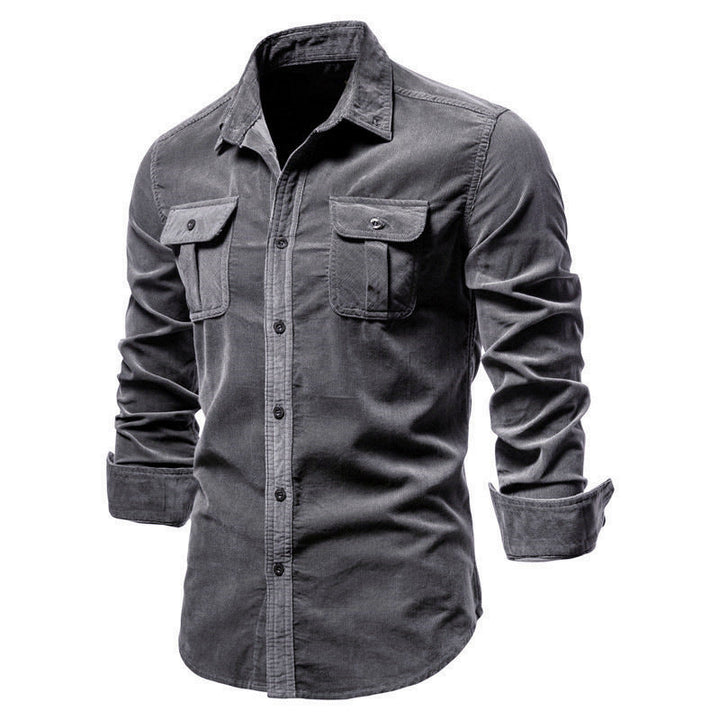 Men's Button-Down French Collar Long Sleeve Shirt