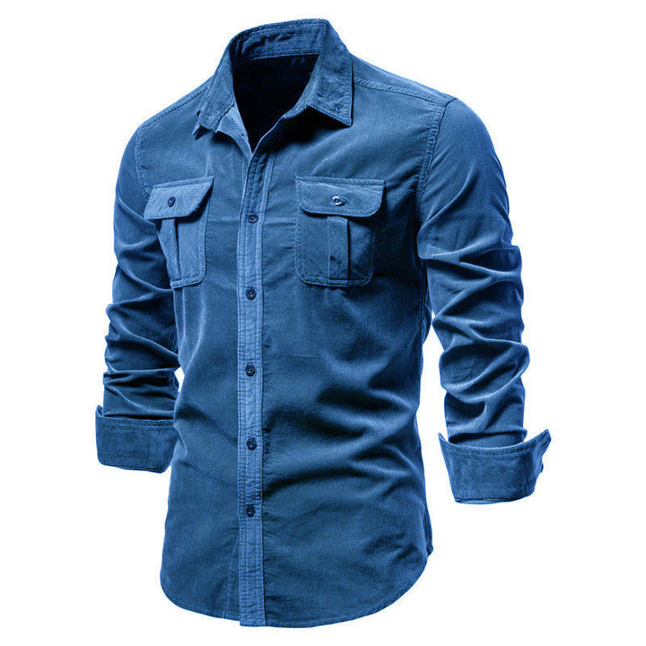 Men's Button-Down French Collar Long Sleeve Shirt