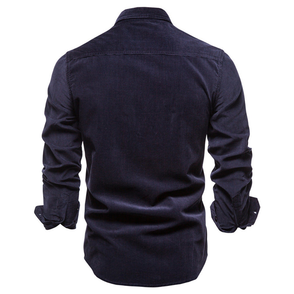 Men's Button-Down French Collar Long Sleeve Shirt