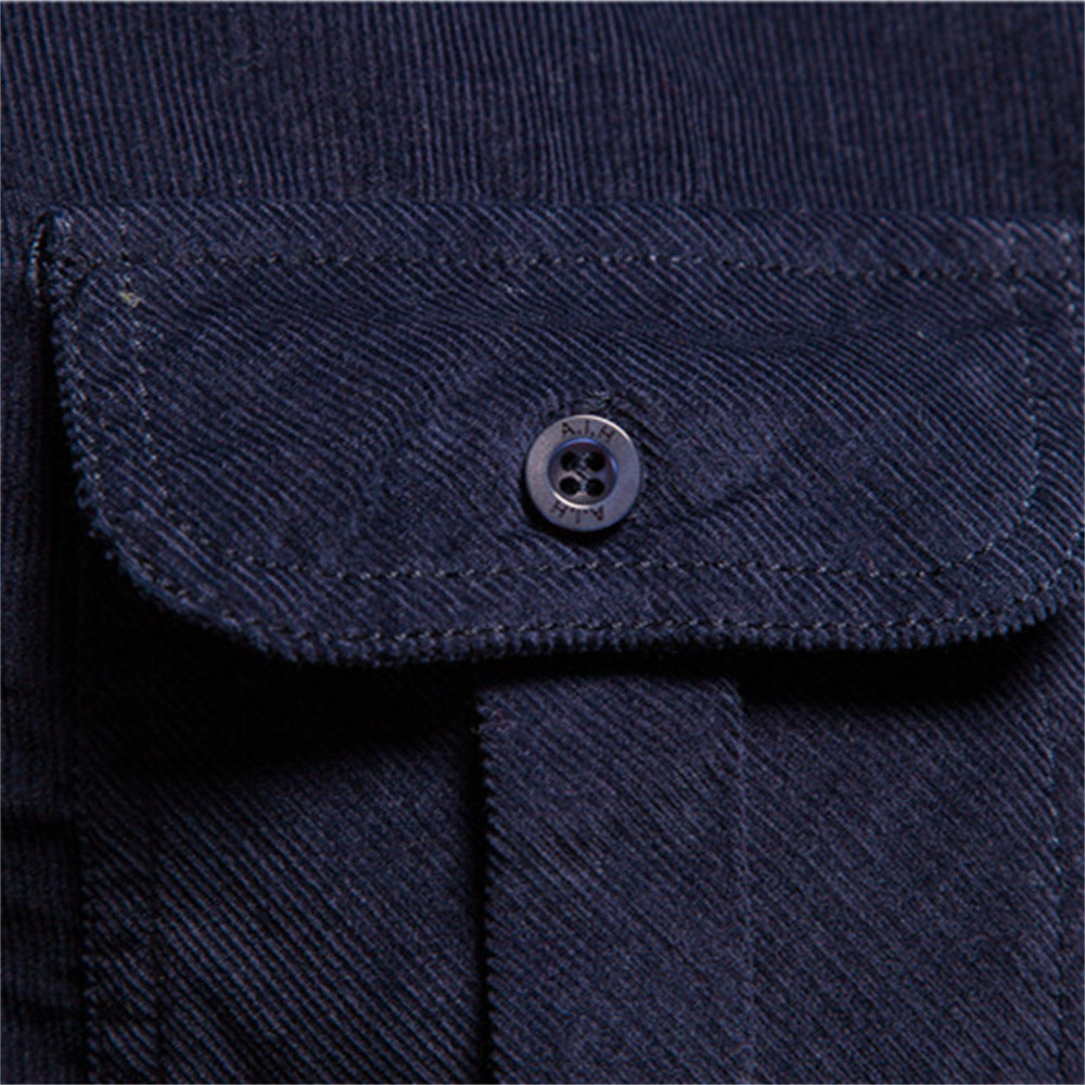 Men's Button-Down French Collar Long Sleeve Shirt