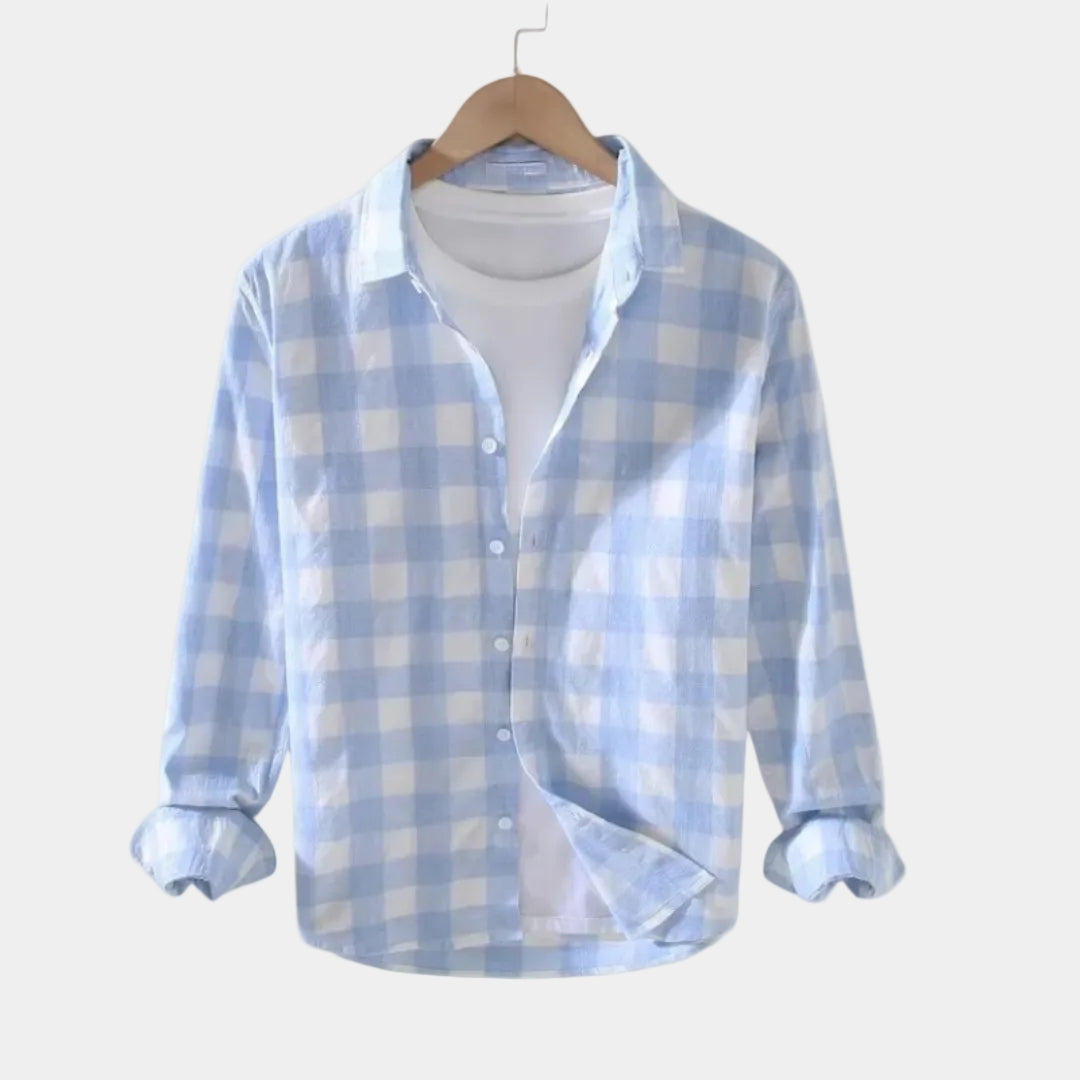 Men's Button-Up Striped Shirt - Elena Harper