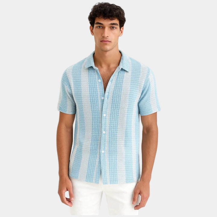 Men's Button-Up Open Collar Shirt