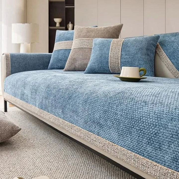 Chenille Sofa Cover With Non-Slip Backing