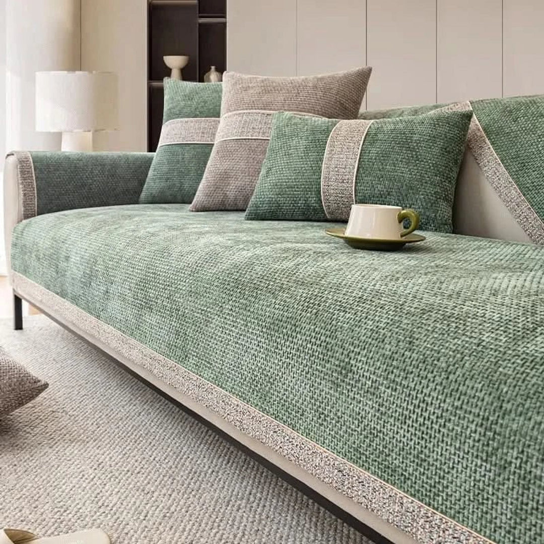 Chenille Sofa Cover With Non-Slip Backing