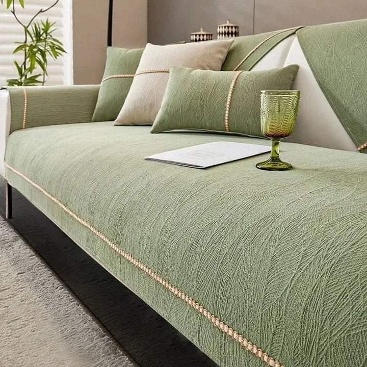 Chenille Sofa Cover With Non-Slip Backing
