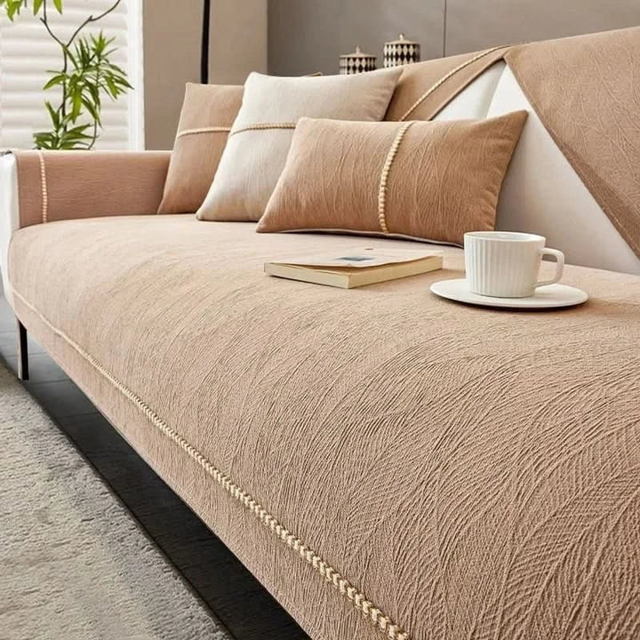 Chenille Sofa Cover With Non-Slip Backing