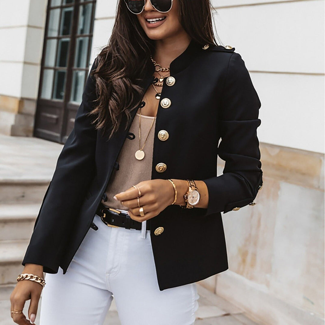 Clara | Women's Button Front Fitted Military Jacket
