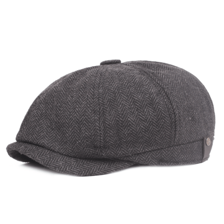 Classic Unisex Checked Newsboy Cap