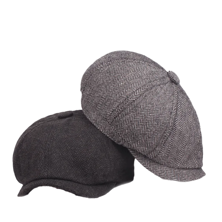 Classic Unisex Checked Newsboy Cap