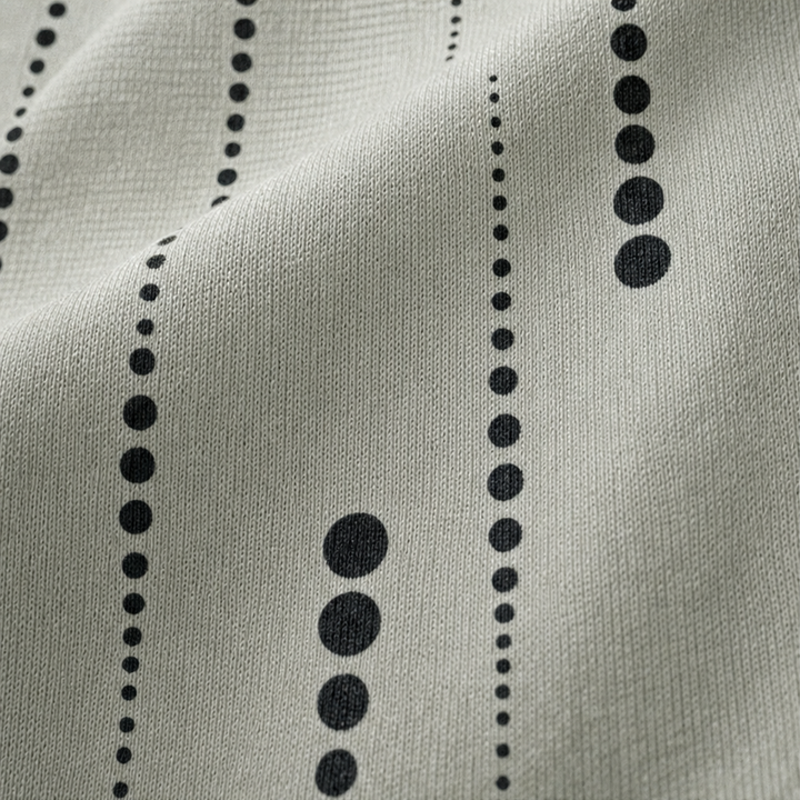Dotwell Dotted Stand-Collar Button Sweatshirt - Elena Harper