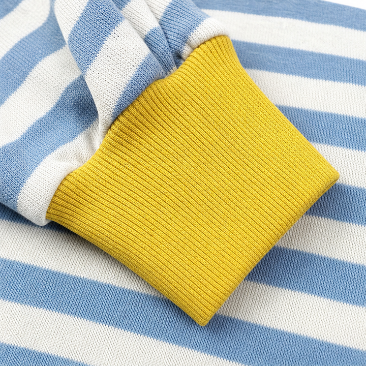Coziver Drop-Shoulder Puff Sleeve Split-Hem Sweatshirt - Elena Harper