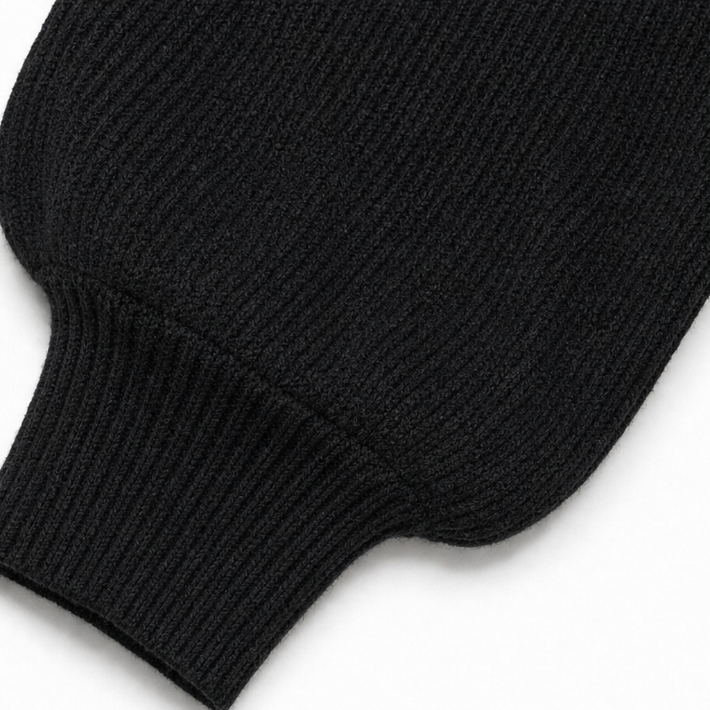 Drapeva Fitted Cuff Batwing Knit Pullover - Elena Harper