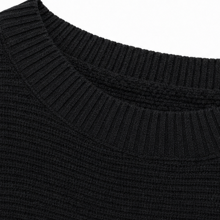 Drapeva Fitted Cuff Batwing Knit Pullover - Elena Harper