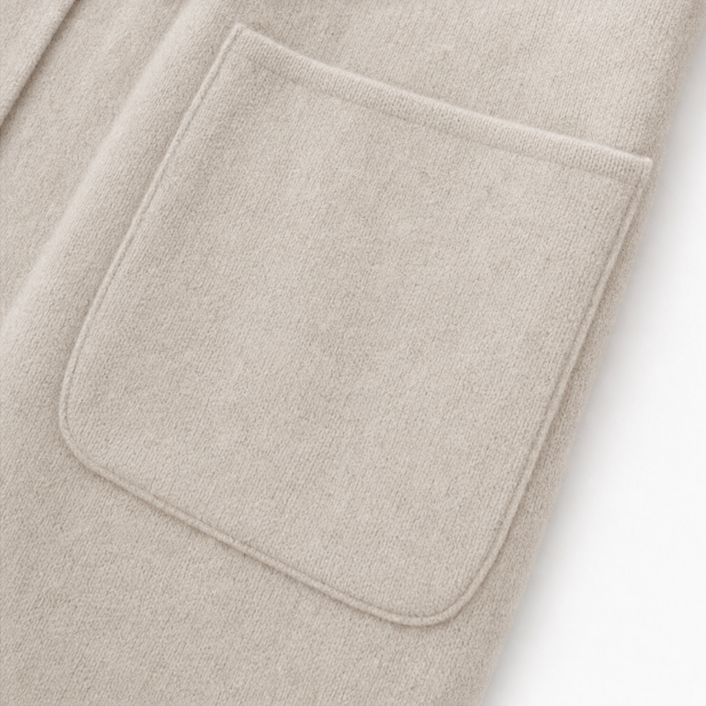 Draperie Longline Open-Front Wool-Blend Look Coat - Elena Harper