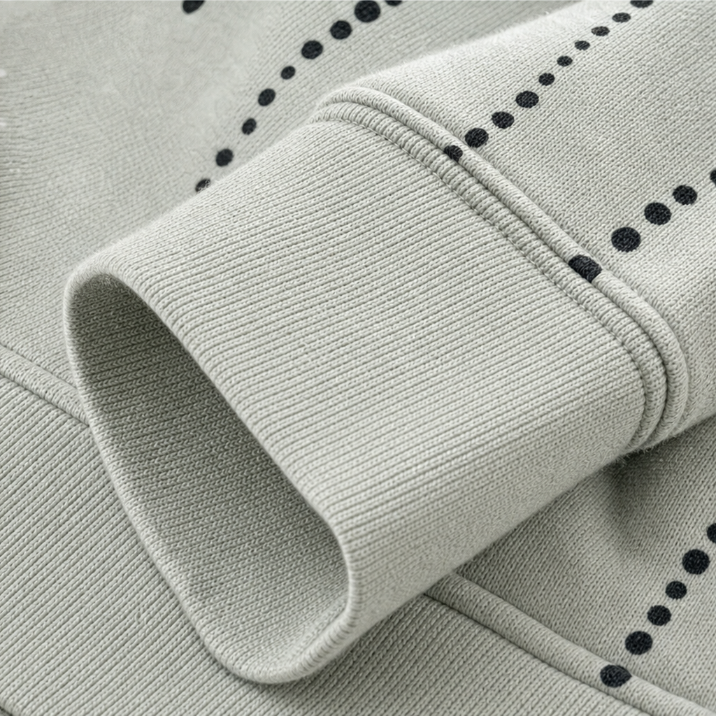 Dotwell Dotted Stand-Collar Button Sweatshirt - Elena Harper