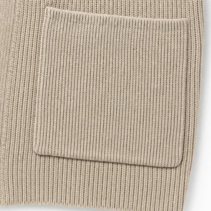 Elara Ribbed Knit Double-Breasted Cardigan - Elena Harper