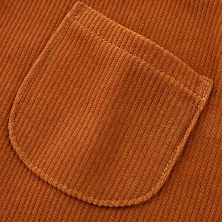 Draperie Asymmetric Button-Wrap Corduroy Top - Elena Harper