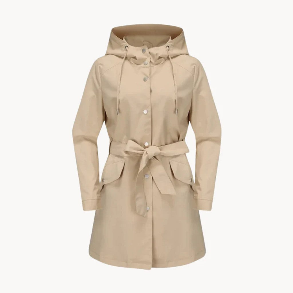 Belted Hooded Trench Coat