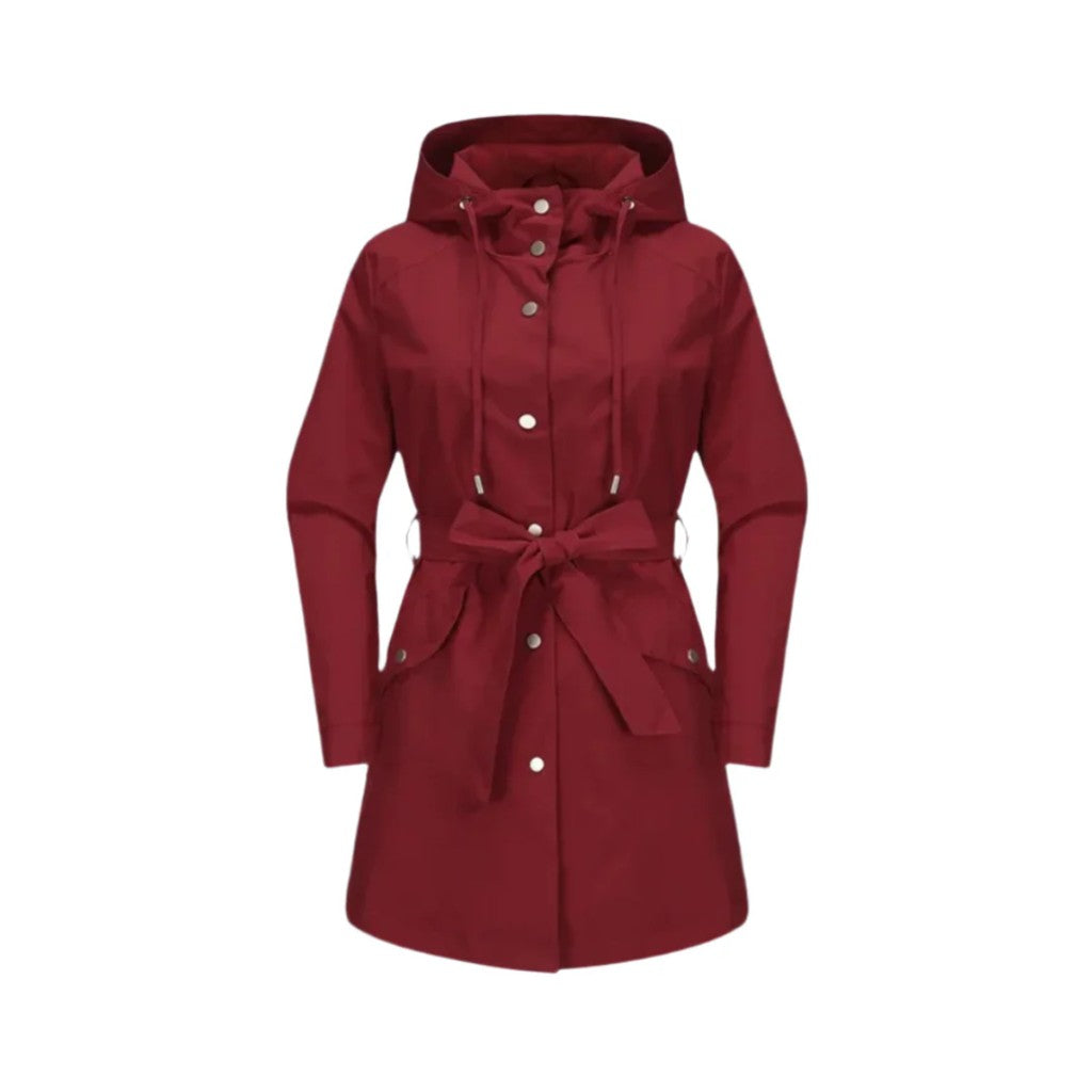 Belted Hooded Trench Coat