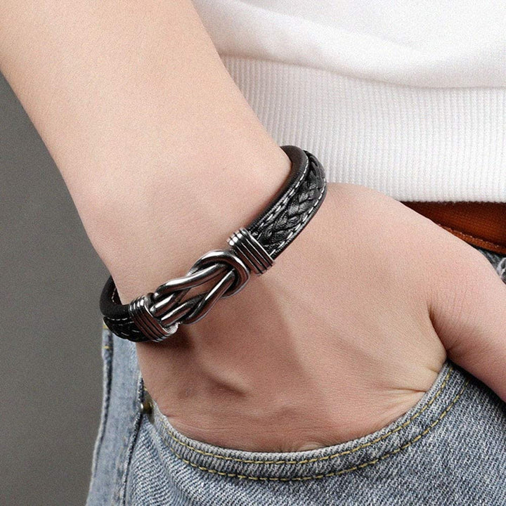 Infinity Bracelet Vegan Leather Knot Bracelet - Elena Harper