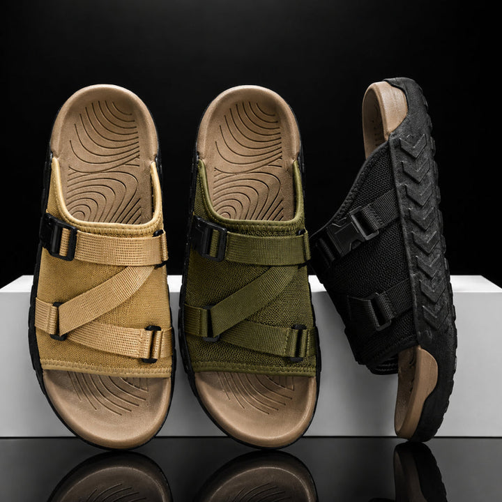 Hatton Sandals with Adjustable Cross Straps and Buckle Closure, view 7 - Elena Harper
