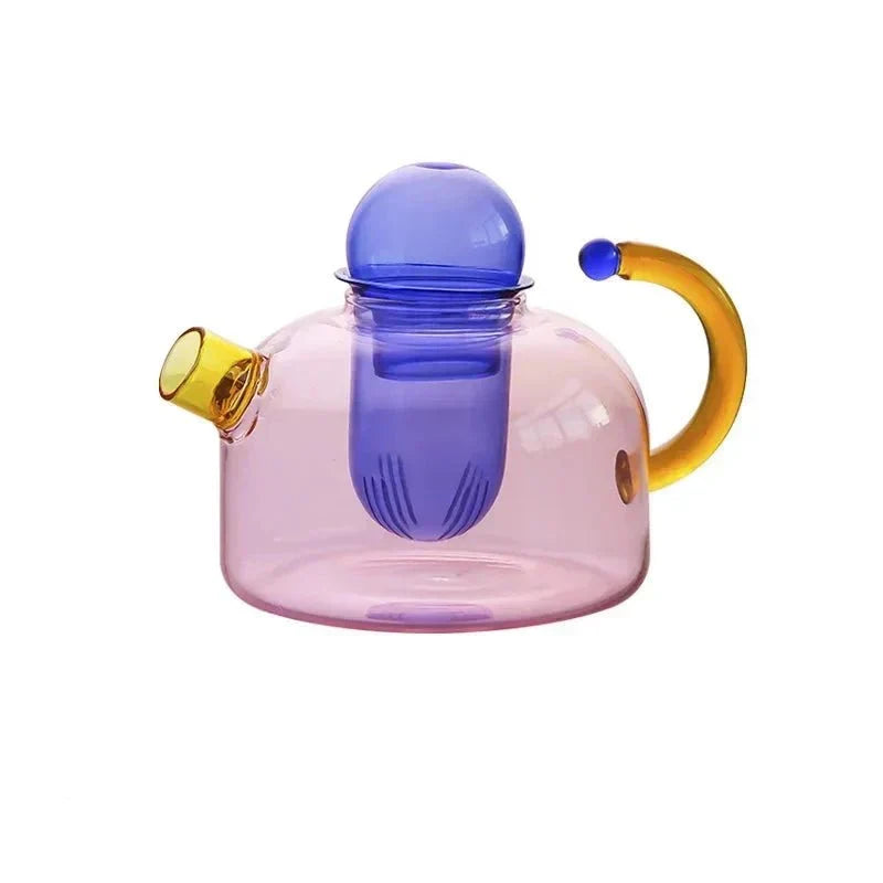 PrismBrew Elegant translucent kettle and mugs contrasting colors for stylish brewing, view 6 - Elena Harper