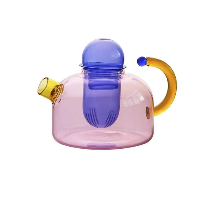 PrismBrew Elegant translucent kettle and mugs contrasting colors for stylish brewing, view 6 - Elena Harper