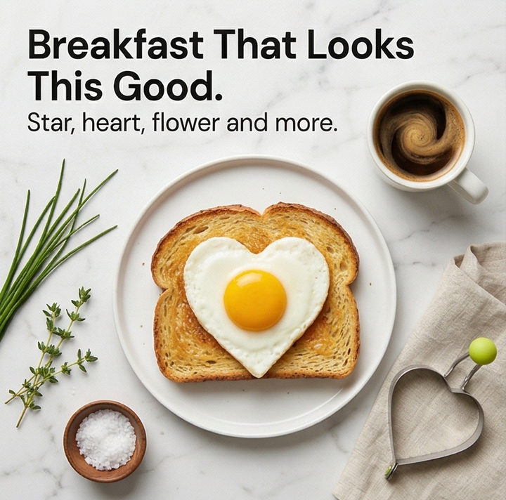 Crackle Fun Shape Egg and Pancake Molds - Elena Harper