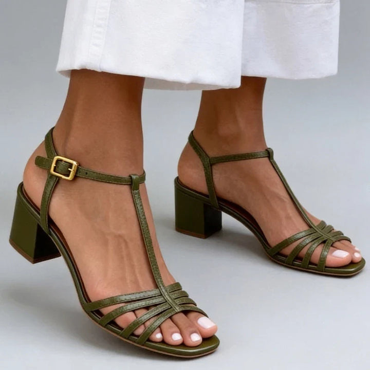 Marika | Elegant and Bright Comfortable Heeled Sandals