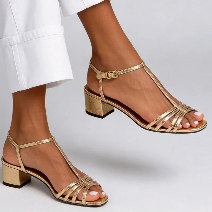 Marika | Elegant and Bright Comfortable Heeled Sandals