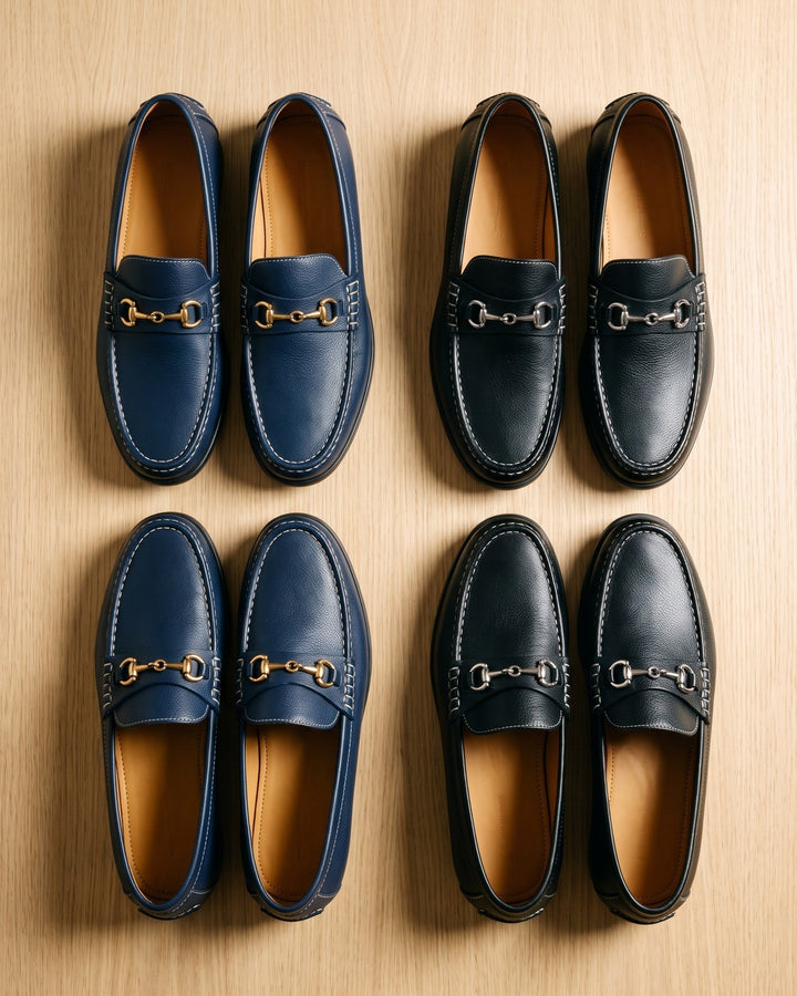 Harrington Oxford | Pebbled Slip On Loafers For Men