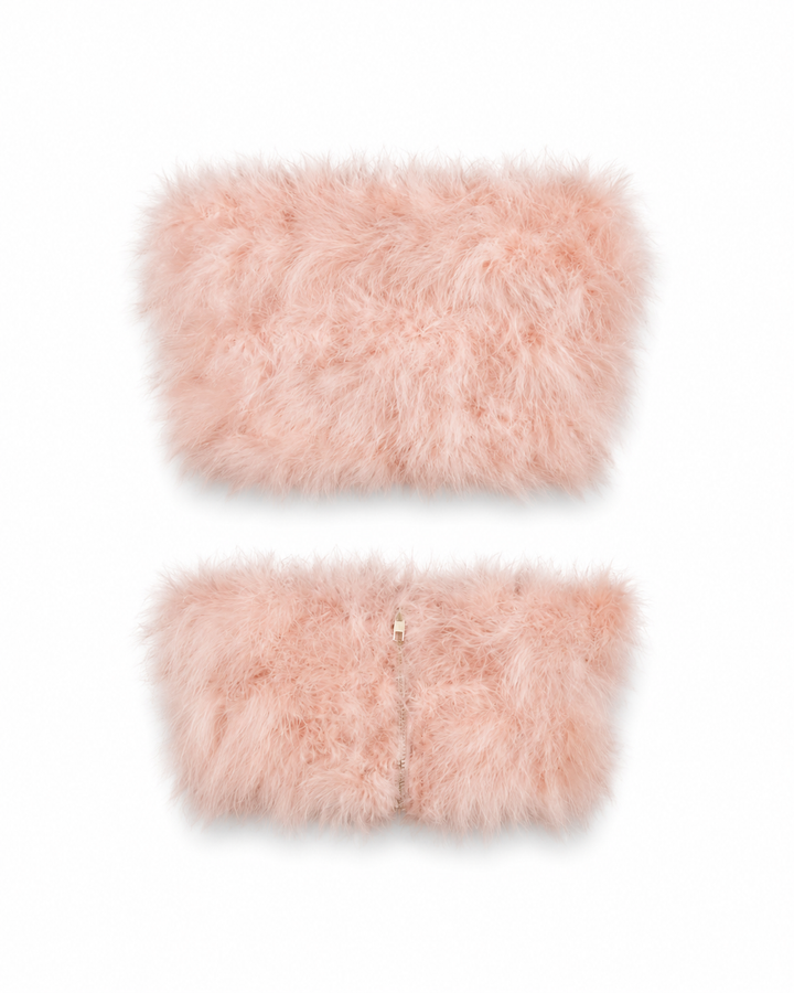 Genevieve Feather Crop Top, view 6 - Elena Harper