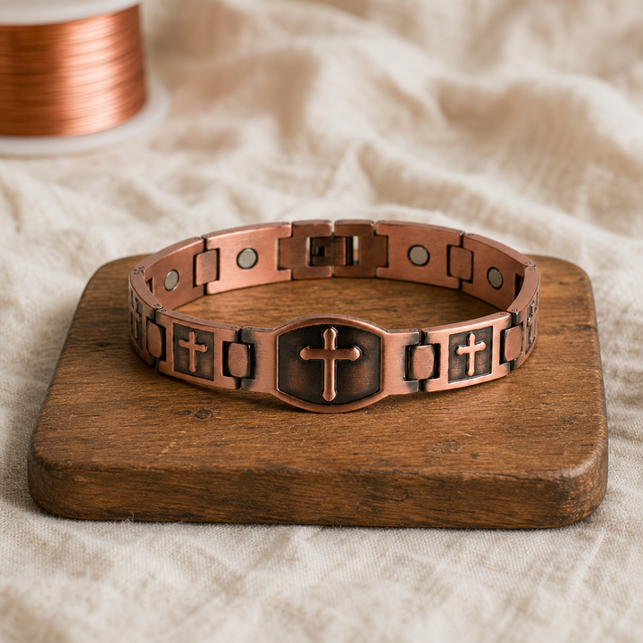 Cross Men's Copper Bracelet