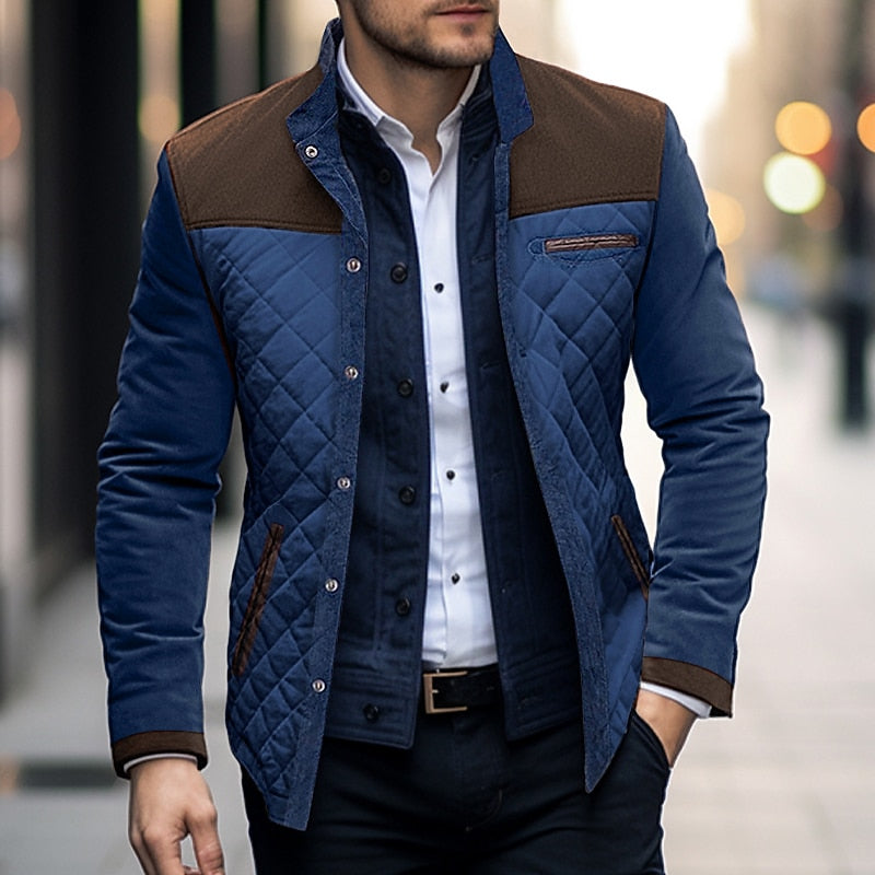 Fletcher Color Block Quilted Jacket - Elena Harper