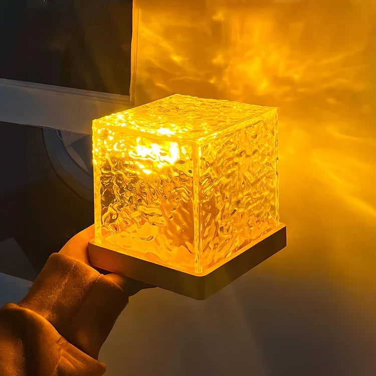 AuraCube Minimalist LED Cube Lamp, Ambient Table Light - Elena Harper