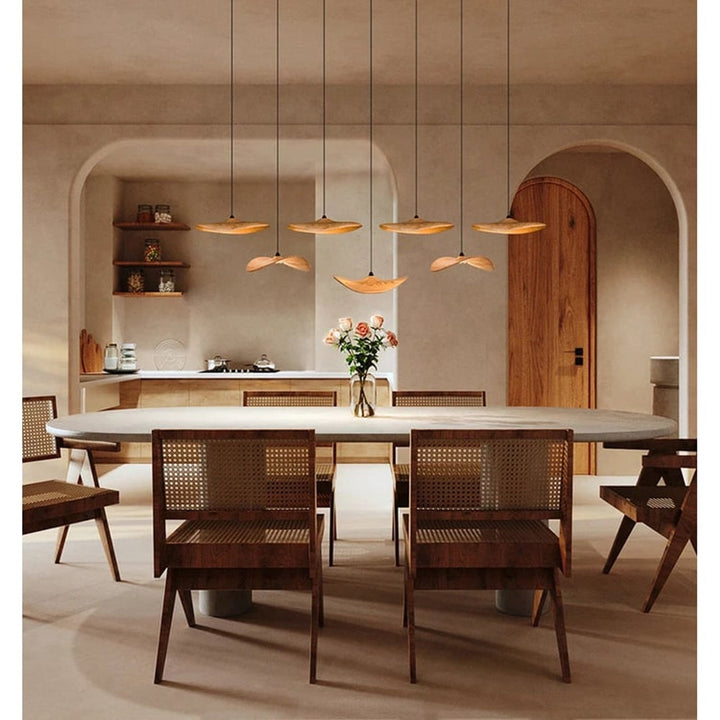 Curved Disc Pendant Chandelier With Cloud-Like Design