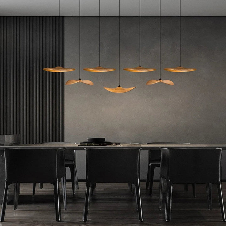 Curved Disc Pendant Chandelier With Cloud-Like Design