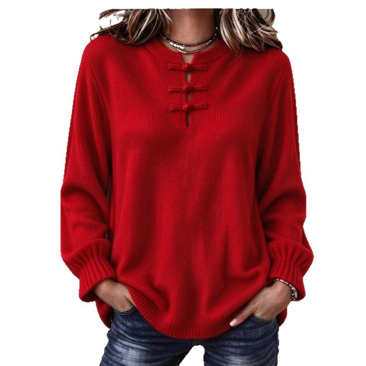 Women's Knit Shirt - High Collar and Relaxed Fit