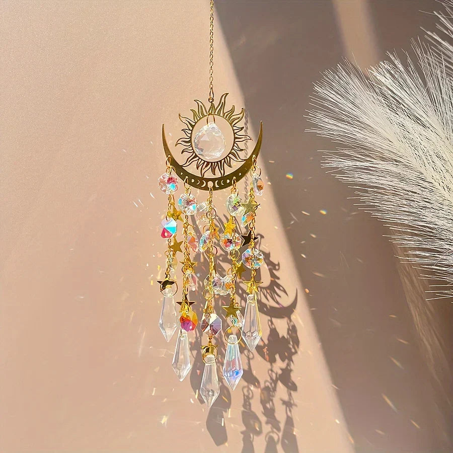 Glowcraft Sun and Moon Pendant Crystal Light Ornaments - Elena Harper