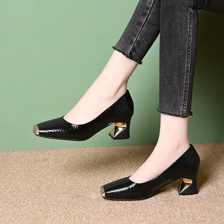 Amaris Classic Block Heel Pumps with Soft Sole, view 7 - Elena Harper