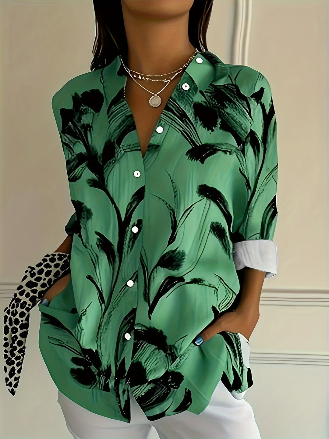 Ulka - Floral Print Long Sleeve Shirt