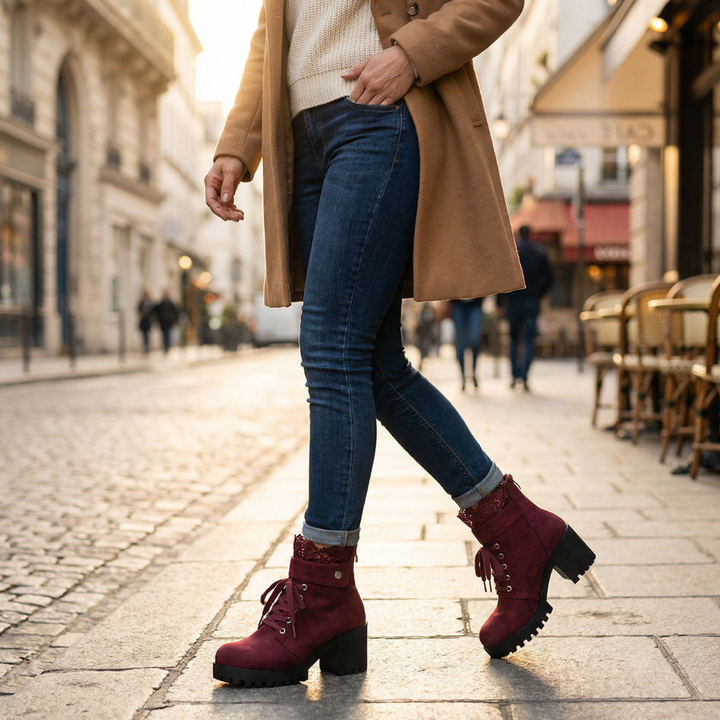 Maya | Romantic and Comfortable Women's Suede Ankle Boots