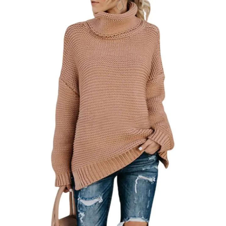 Women's Loose Roll Neck Sweater, view 8 - Elena Harper