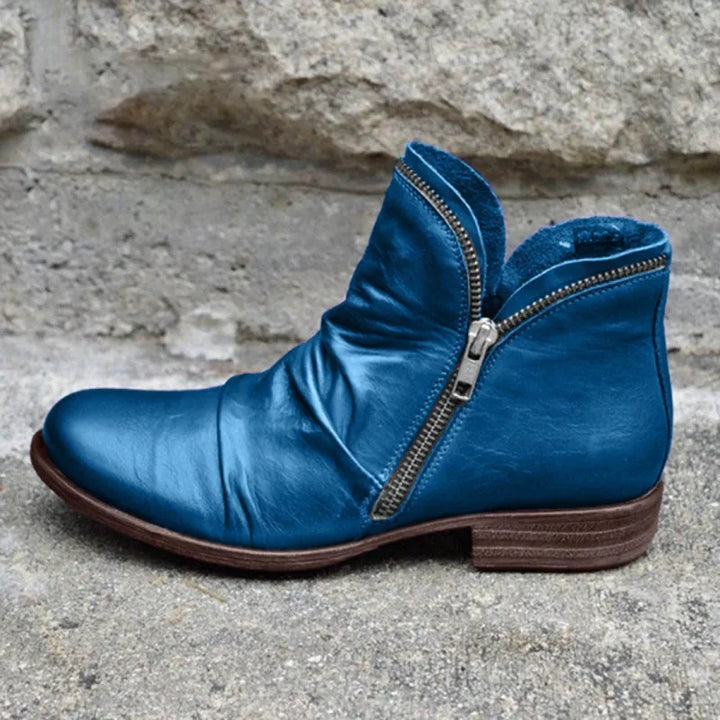 Lianella Supportive Comfort Ankle Boots with Zipper - Elena Harper