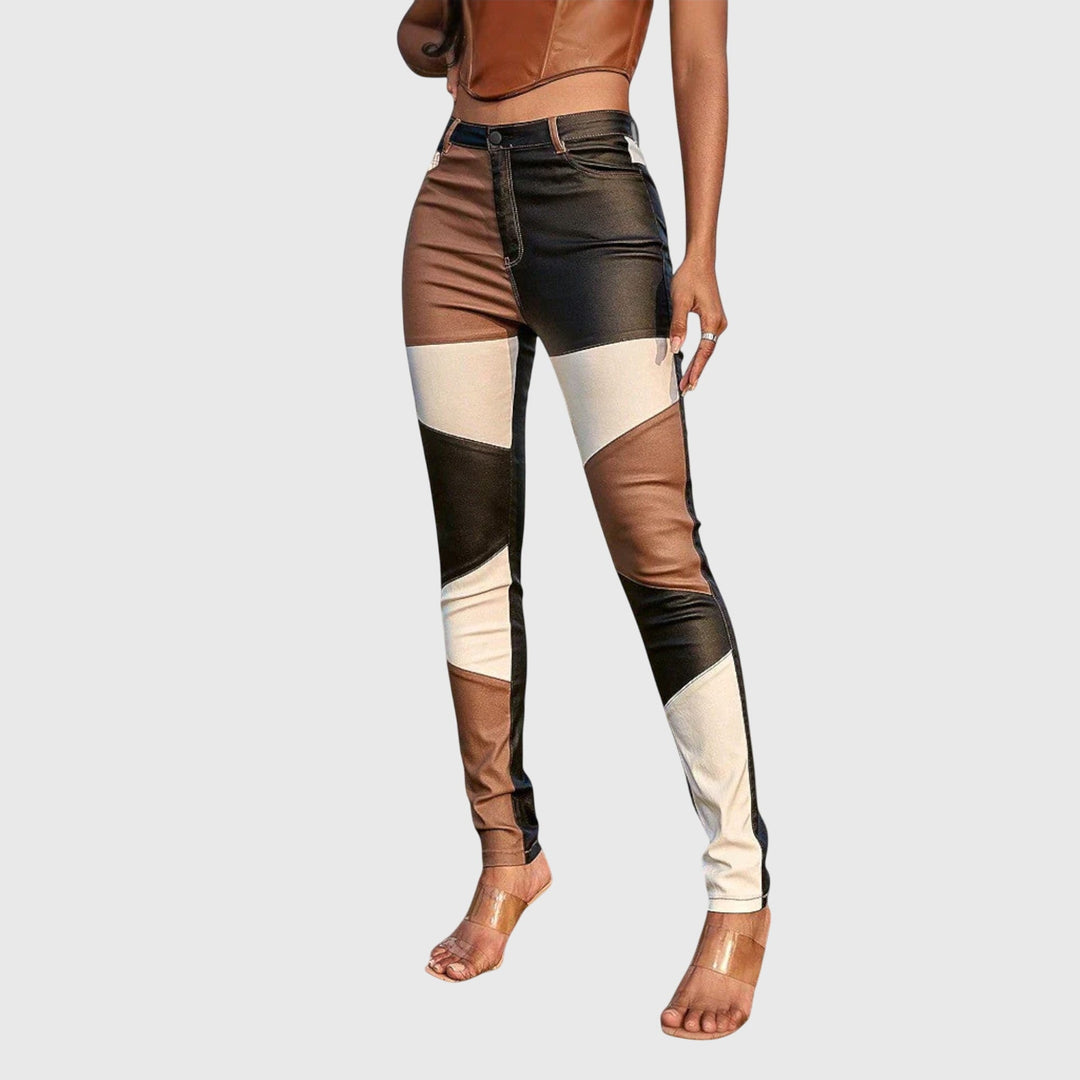 Calliope Tube Pants with Color Block Pattern - Elena Harper