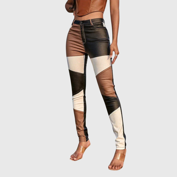Calliope Tube Pants with Color Block Pattern - Elena Harper