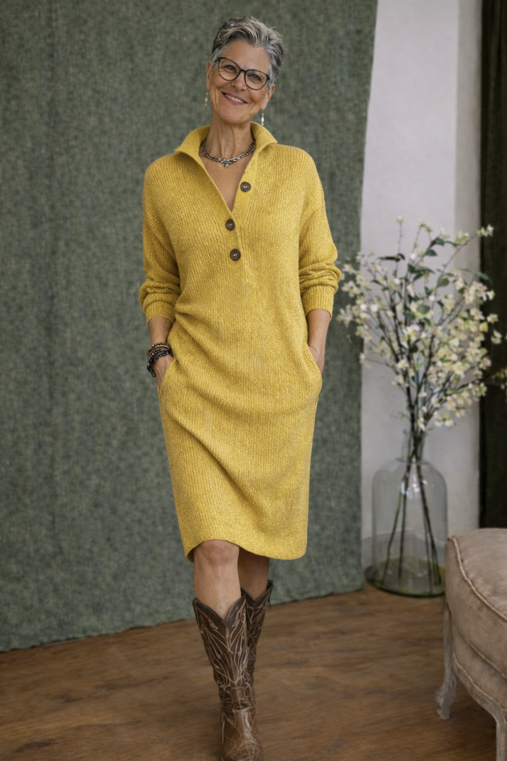 Ingrid™ | Chic Ribbed Midi Dress