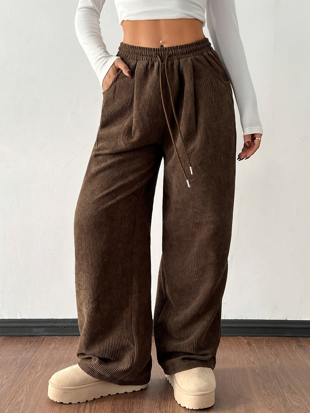 Thea Relaxed Wide-Leg Pants, view 3 - Elena Harper