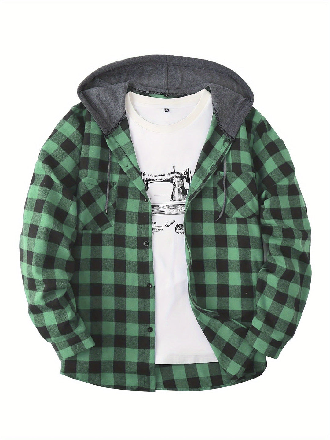 LAURENT MONACO | CHECKERED HOODIE FOR MEN