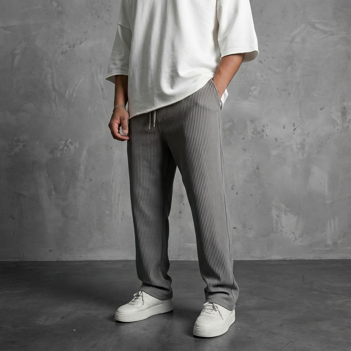 Marion Casual Loose Cord Pants with Drawstring, view 5 - Elena Harper